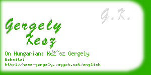 gergely kesz business card